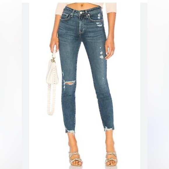 Current/Elliott Denim - CURRENT ELLIOTT The Stiletto Divina Destroyed Skinny Jeans 30 Women